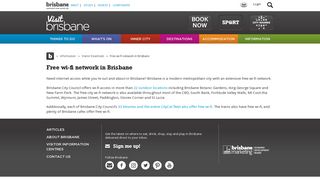 Free wi-fi network in Brisbane - Visit Brisbane