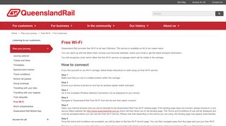 Free Wi-Fi - Queensland Rail