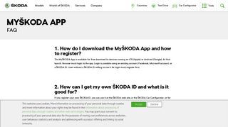 MyŠKODA App - FAQ - Skoda Auto