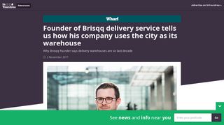 Founder of Brisqq delivery service tells us how his company uses the ...