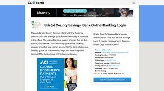 Bristol County Savings Bank Online Banking Login - CC Bank