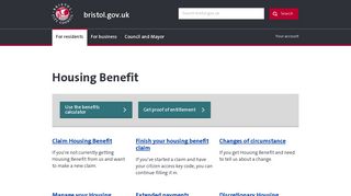 Housing Benefit - bristol.gov.uk