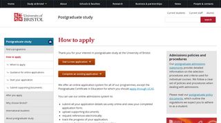 How to apply | Study at Bristol | University of Bristol
