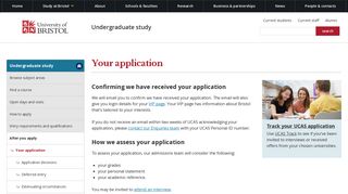 Your application | Study at Bristol | University of Bristol