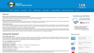 Online Payment Info - Home Page | Bristol Water Department