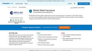 Top 175 Reviews and Complaints about Bristol West Insurance