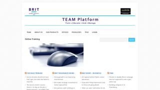 Online Training - Brit Insurance TEAM Platform