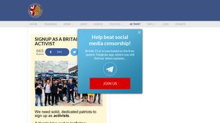 SIGNUP AS A BRITAIN FIRST ACTIVIST