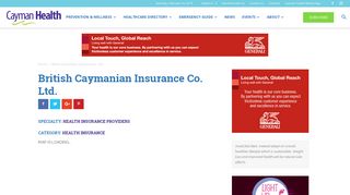British Caymanian Insurance Co. Ltd. | Cayman Health
