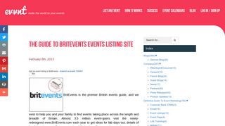 The guide to BritEvents events listing site - Blog - Evvnt Blog
