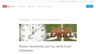 BriteVerify Email Verification Review | FullContact