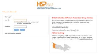 HSPnet Login - British Columbia - BCIT