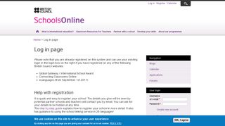 Log in page - Schools Online - British Council