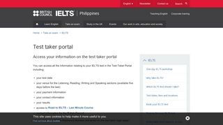Test taker portal - British Council | Philippines