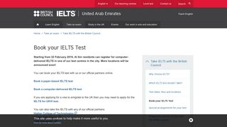 Book your IELTS Test | British Council United Arab Emirates