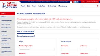 MTB Leadership Registration - British Cycling