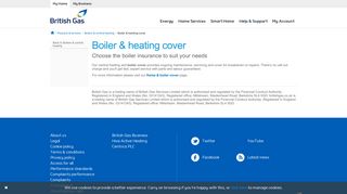 Boiler Cover and Boiler Insurance from British Gas