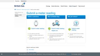 Submit a Meter Read - British Gas