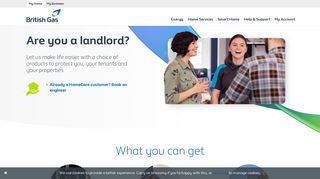 Landlords - Cover and Repair - British Gas