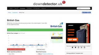 British Gas down? Current ouages and problems | Downdetector