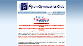 British Gymnastics Membership - Alton Gymnastics Club