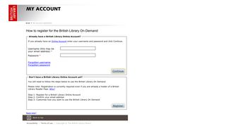 register for the British Library On Demand