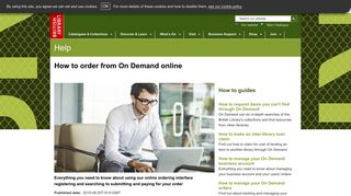 How to use the British Library On Demand online ordering interface ...