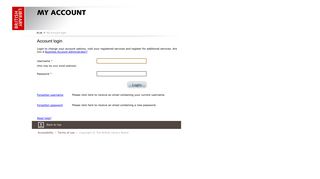 Account login - The British Library