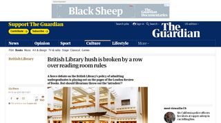 British Library hush is broken by a row over reading room rules ...