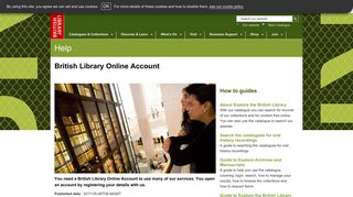 British Library Online Account - The British Library