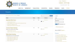 Forums – Orders & Medals Society of America
