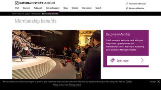 Membership benefits | Natural History Museum