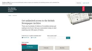 Subscribe | British Newspaper Archive