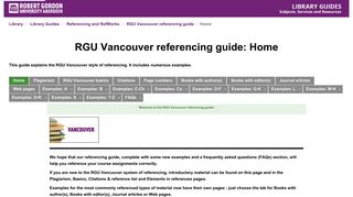 British Pharmacopoeia - RGU Vancouver referencing guide - Library ...