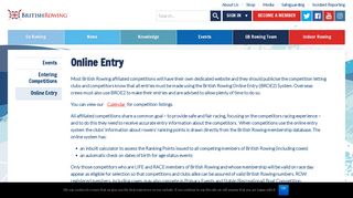 Online Entry - British Rowing