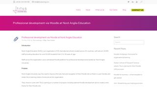 Professional development via Moodle at Nord Anglia Education - Titus ...