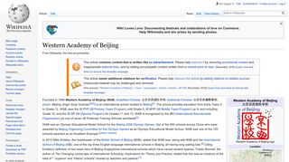 Western Academy of Beijing - Wikipedia