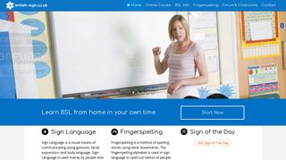 British Sign Language - Online resources, games, & course.