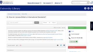 How do I access British or International Standards? - Library Help