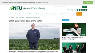British Sugar takes down online portal - NFU