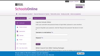 Log in | SchoolsOnline - British Council