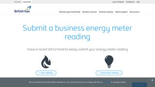 Submit a meter reading | British Gas business