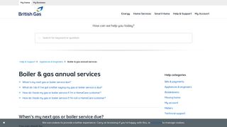 Boiler & gas annual services - Appliances & engineers ... - British Gas