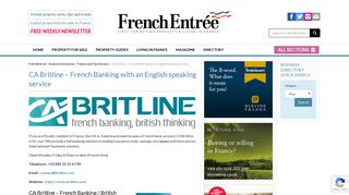 CA Britline – French Banking with an English speaking service