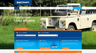 Welcome to Britpart | The Quality Parts For Land Rovers