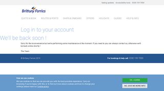 My account - Brittany Ferries