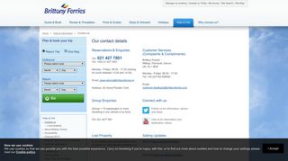 Our contact details - Brittany Ferries