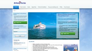 Brittany Ferries MasterCard® Prepaid Euro Card