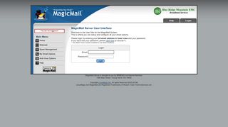 Magic Mail Server: Login Page - MagicMail Mail Server