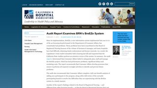 Audit Report Examines BRN's BreEZe System - California Hospital ...